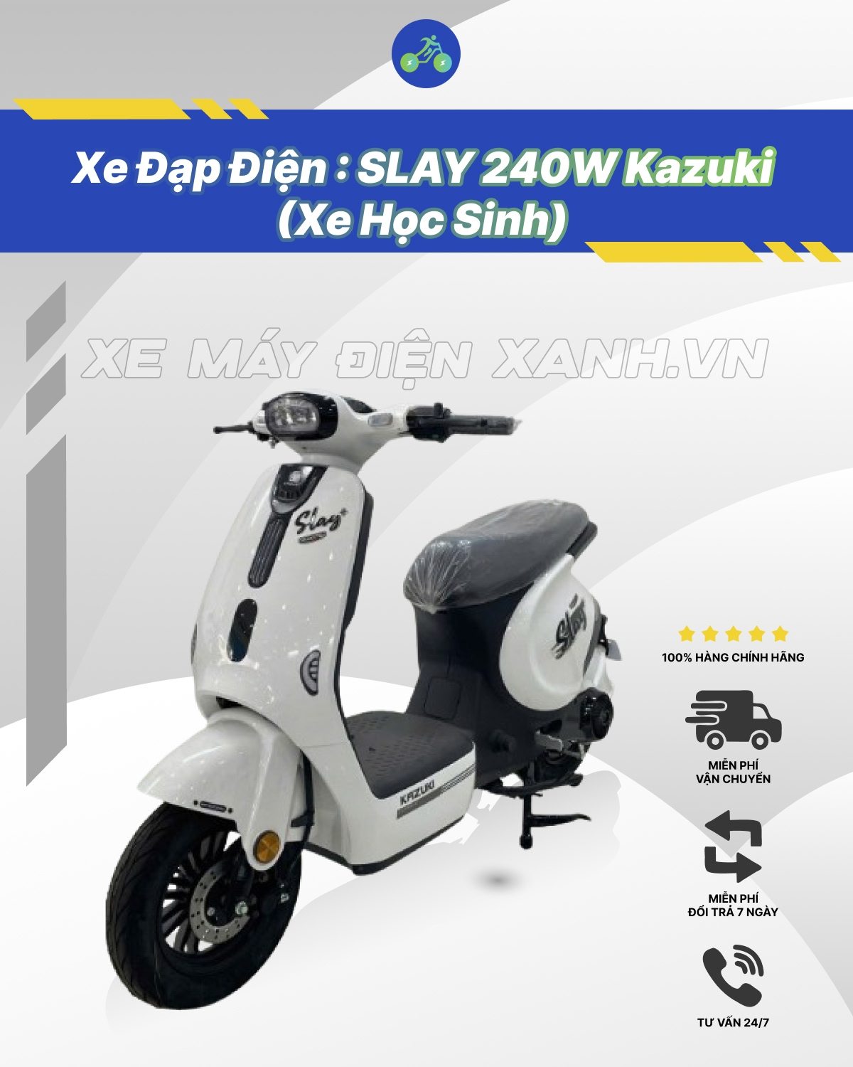 Xe đạp điện : SLAY 240W Kazuki (xe học sinh)
