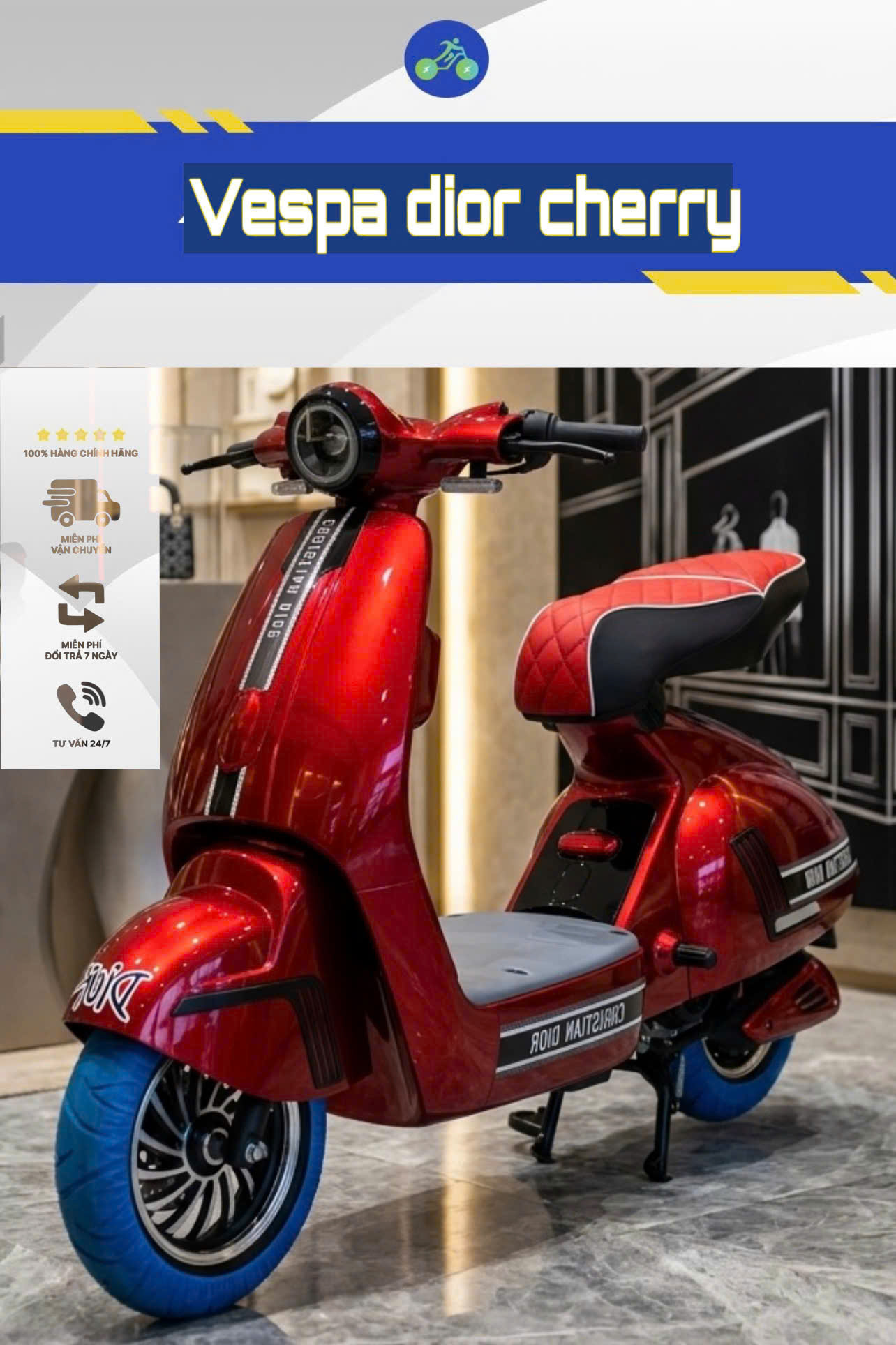 VESPA DIOR ĐỎ CHERRY